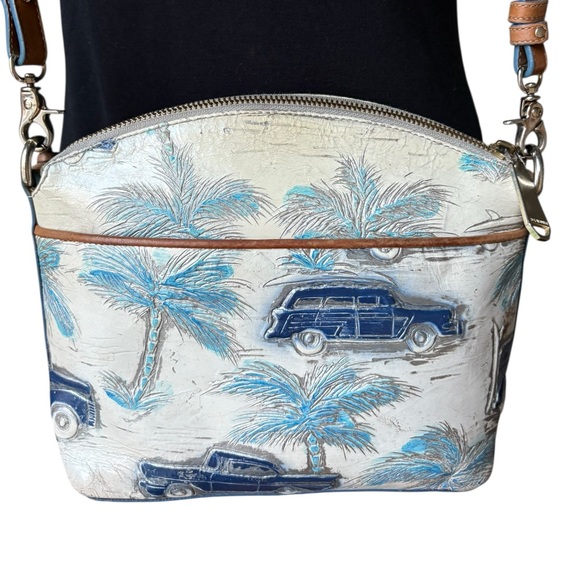 RARE!! Brahmin Blue Copa Cabana Mini Duxbury Crossbody Bag - Picture 4 of 16